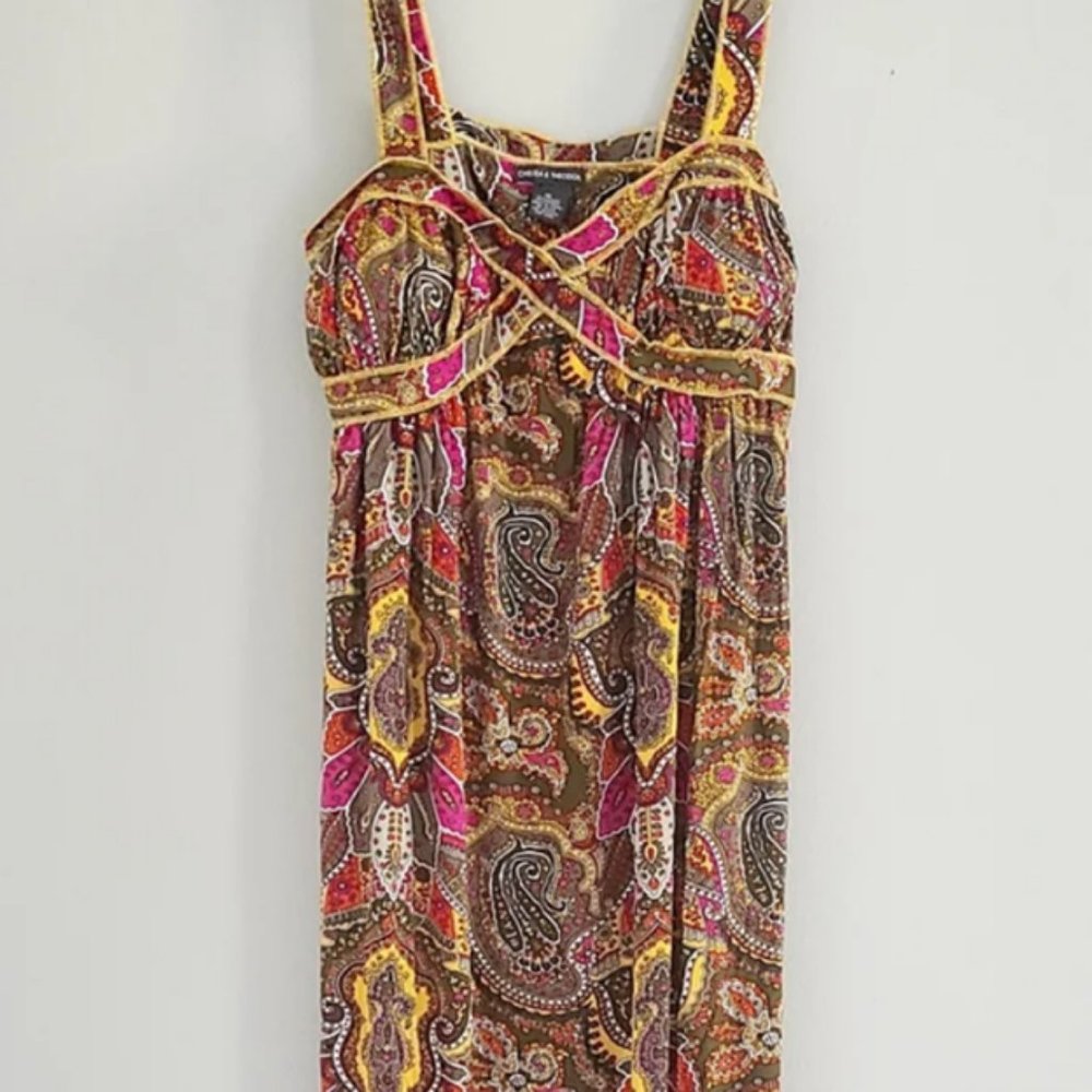 Chelsea & Theodore Paisley Maxi Dress XL NWT